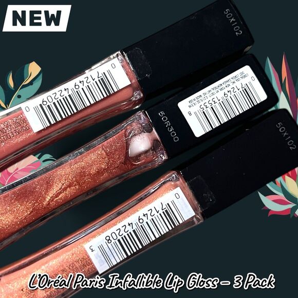 L’Oréal Paris Infallible Plump Pro Gloss – 3-Piece Set (NWT, Full Size) - Picture 5 of 5